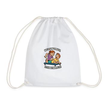 Humorous physio saying - Drawstring Bag - white - Front