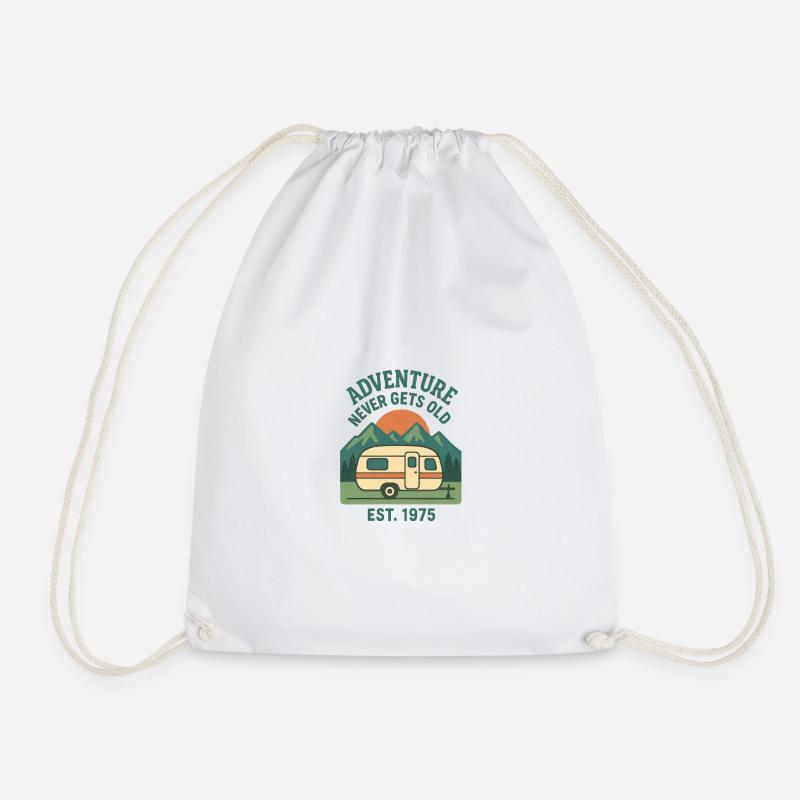 adventure - Drawstring Bag - white