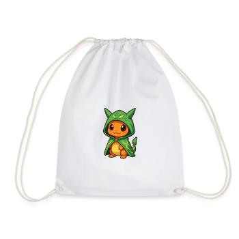 Petit dragon en cape de sorcier - Sac de sport léger - blanc - Devant