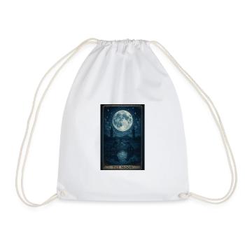 Tarot XVIII "The Moon" - Drawstring Bag - white - Front