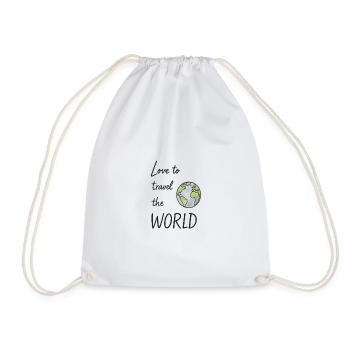 Voyage Amour Terre Illustration - Sac de sport léger - blanc - Devant