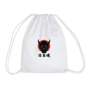 Masque Samouraï Oni – Fantôme Japonais - Sac de sport léger - blanc - Devant