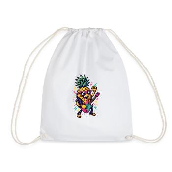 Music Pineapple - Drawstring Bag - white - Front