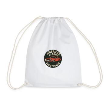 Voiture musclée - Sac de sport léger - blanc - Devant