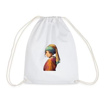 Young Pearl Style Manga - Drawstring Bag - white - Front