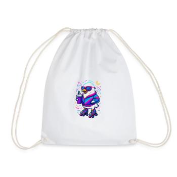 Pingouin à roulettes - Sac de sport léger - blanc - Devant