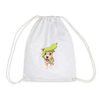 Chien charmant avec serpent jouet - Sac de sport léger - blanc - Devant