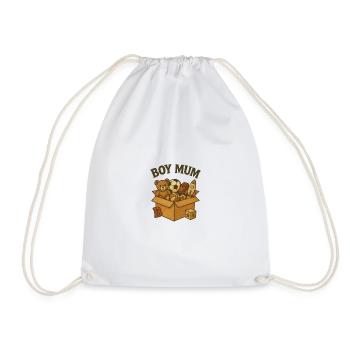 Coffre à jouets Boy Mum Design - Sac de sport léger - blanc - Devant