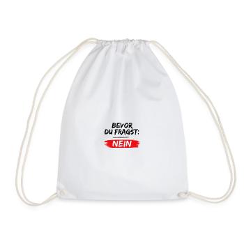 Anti-positivity attitude with NO lettering - Drawstring Bag - white - Front
