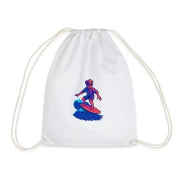 Wave Rider - Drawstring Bag - white - Front