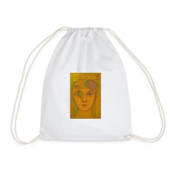 Love and Rest Artistic Portrait - Drawstring Bag - white - Front