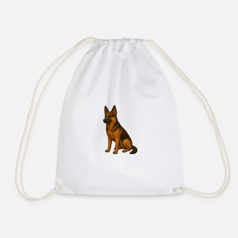 Eleganter Deutscher Schäferhund Druck - Turnbeutel - Weiß