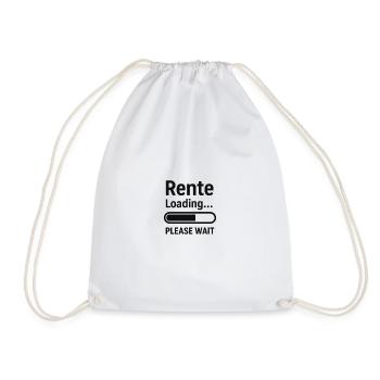 Funny pension saying with progress bar - Drawstring Bag - white - Front