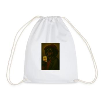 Chien avec carte joker - Sac de sport léger - blanc - Devant