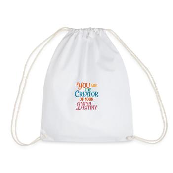Destiny Quote Art - Drawstring Bag - white - Front