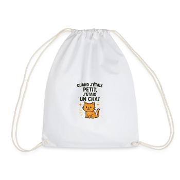 Chat mignon chaton quand j'étais petit - Sac de sport léger - blanc - Devant