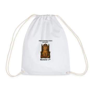 Chat Royal sur son Trône - Sac de sport léger - blanc - Devant