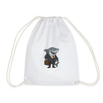 Requin d’affaires requin avec combinaison - Sac de sport léger - blanc - Devant
