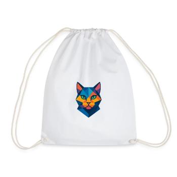 Chat | Tête de chat Impression / Impression / Design - Sac de sport léger - blanc - Devant