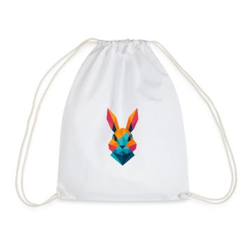 Hase | Hasenkopf Print / Druck / Design - Turnbeutel - Weiß - Vorne