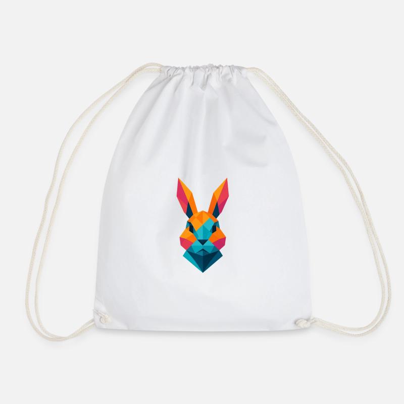 Hase | Hasenkopf Print / Druck / Design - Turnbeutel - Weiß