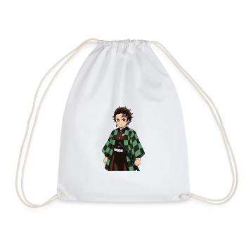 Hero Schachbrett Kimono Grün Säbel - Turnbeutel - Weiß - Vorne