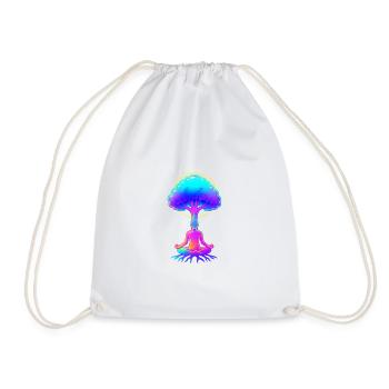 Neon Tree of Meditation - Drawstring Bag - white - Front