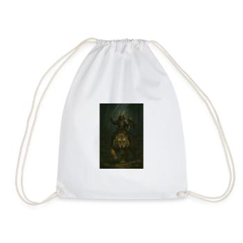 Samouraï et Tigre Guerrier – Art Épique - Sac de sport léger - blanc - Devant