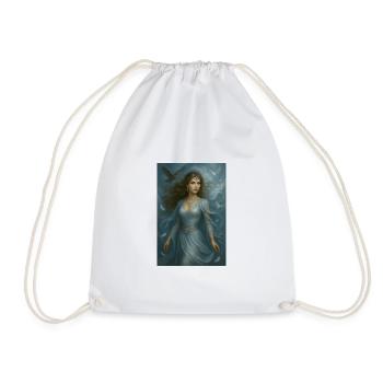 Celestial Goddess – Light and White Birds - Drawstring Bag - white - Front