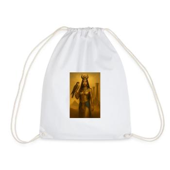 Déesse Égyptienne – Faucon et Pyramides - Sac de sport léger - blanc - Devant
