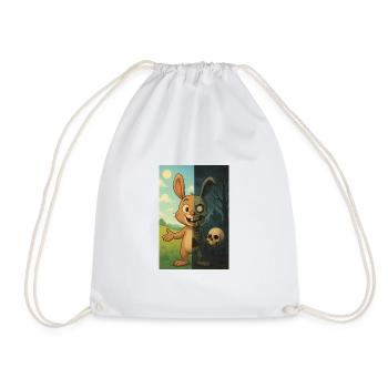 Zombie Untotes Kaninchen Halloween - Turnbeutel - Weiß - Vorne