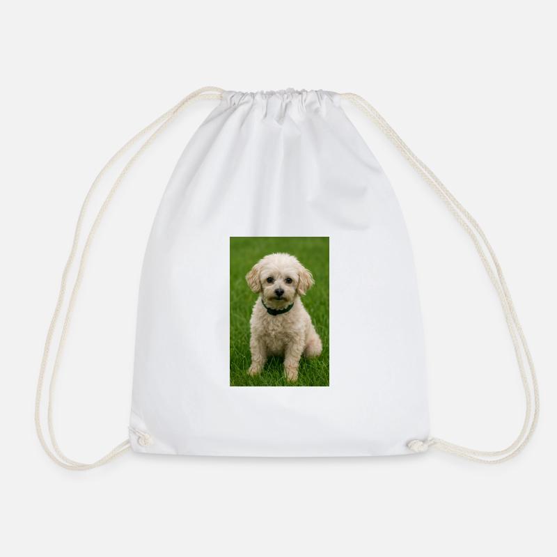 Bolonka meadow - Drawstring Bag - white