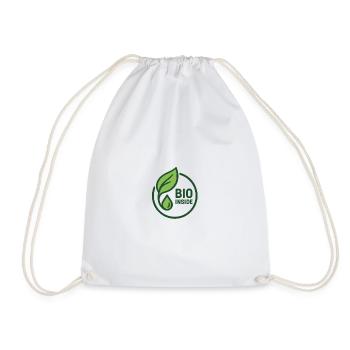 Chemise à logo organique à l’intérieur des feuilles - Sac de sport léger - blanc - Devant