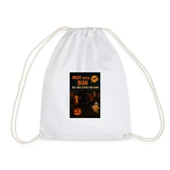 Kuhwitz Halloween Cow Spectacle - Drawstring Bag - white - Front