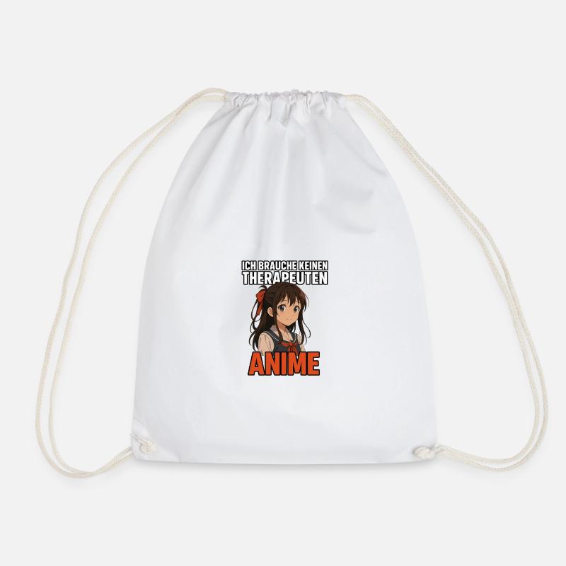 Anime is my life - Drawstring Bag - white