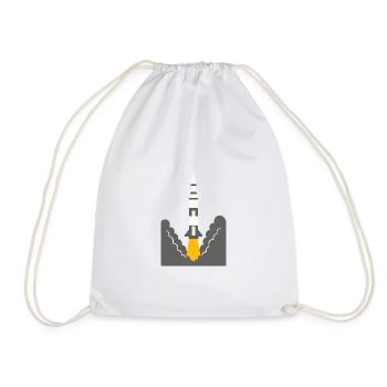 Rocket launch - Drawstring Bag - white - Front