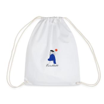 Form Silhouette Blue - Drawstring Bag - white - Front