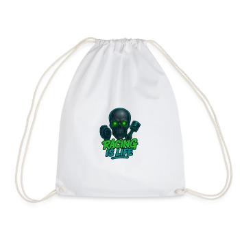 Racing Is Life Skull Neon - Drawstring Bag - white - Front