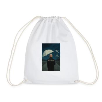 adult - Drawstring Bag - white - Front