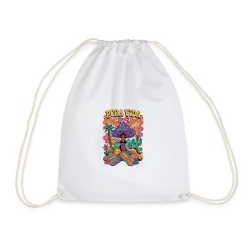 PURA VIDA SHROOM WORLD - Sac de sport léger - blanc - Devant