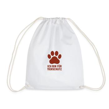 Logo Paw pour la déclaration sur le bien-être animal - Sac de sport léger - blanc - Devant