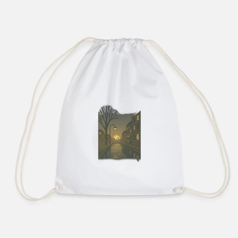 früher Morgen im Dämmerlicht - Drawstring Bag - white
