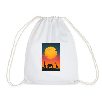 Savanes Coucher de soleil - Sac de sport léger - blanc - Devant