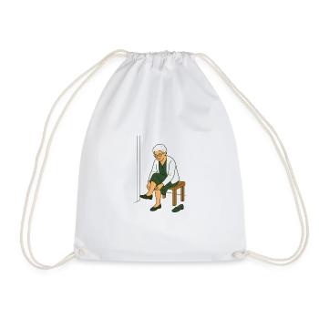 Chaussures de rechange de grand-mère - Sac de sport léger - blanc - Devant