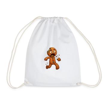 Halloween Zombie Gingerbread Man - Drawstring Bag - white - Front