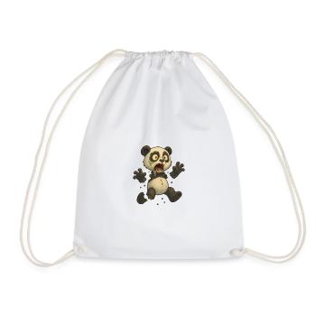 Panda Zombie Décomposé mort vivant halloween - Sac de sport léger - blanc - Devant