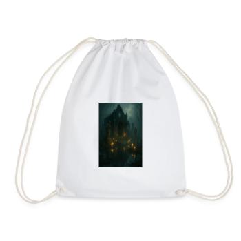 Gothic ruin by moonlight - Drawstring Bag - white - Front
