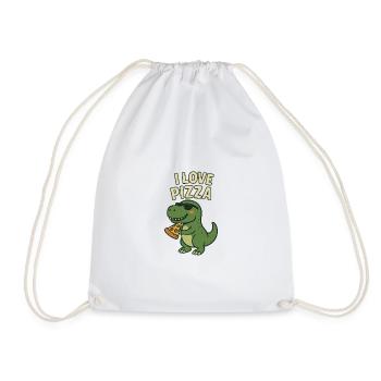 J’adore la pizza Dino - Sac de sport léger - blanc - Devant