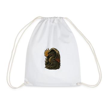 Flaming Dragon - Drawstring Bag - white - Front