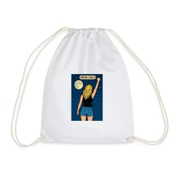 Moon Child – Heroine among the stars - Drawstring Bag - white - Front